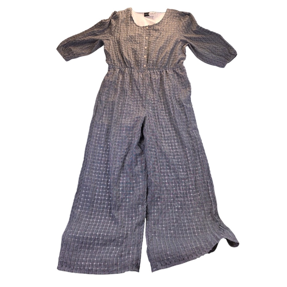 Piper & Scoot Exclusive Wide Leg Jumpsuit Women's M Cottagecore Gingham Lined